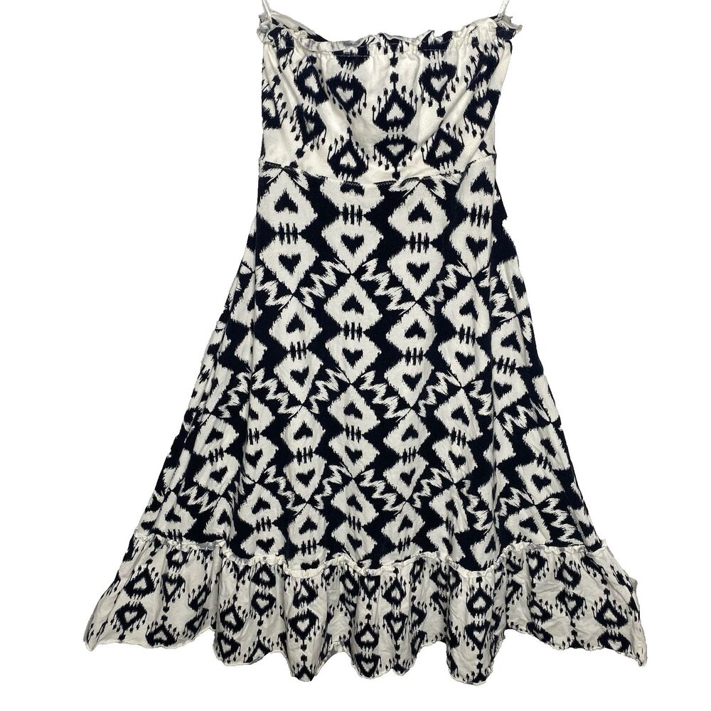 Urban Outfitters Lux Strapless Dress Womens S Open Back Cutout White Black